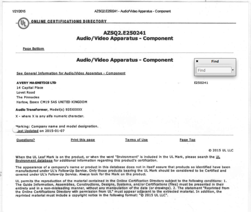 Airlink Transformers ISO 9001:2008 documentation